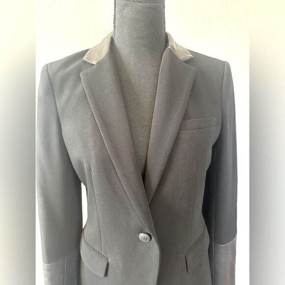 Rag & Bone Timeless Blazer Leather Black Jacket Work Career Size 2 - Picture 6 of 14